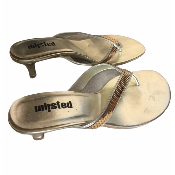 Gold sequin heels - Picture 3 of 6